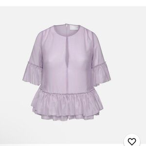 H&M Light Purple Ruffle Blouse